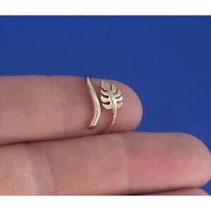 Bronze Adjustable Monstera Leaf Ring